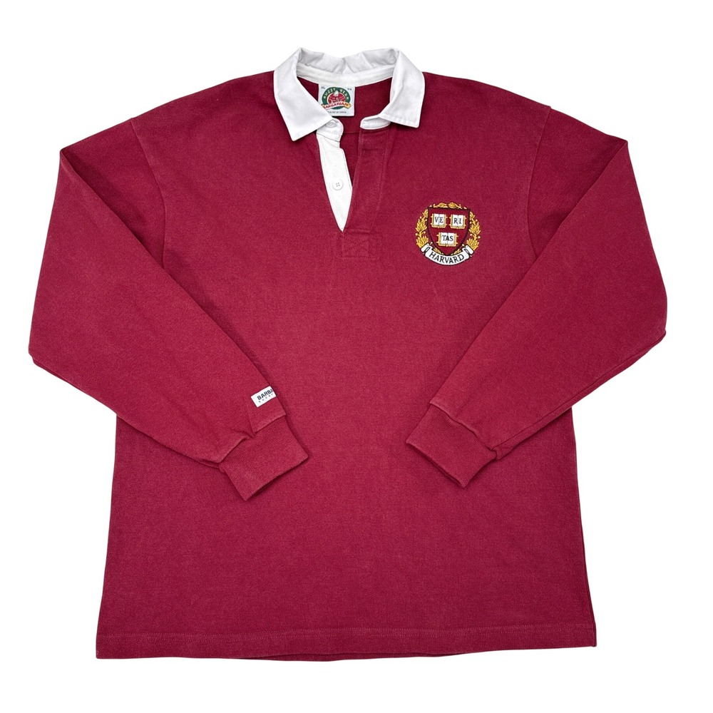 Barbarian Rugby Wear Harvard Rugby Shirt Mens Size XL Crimson University